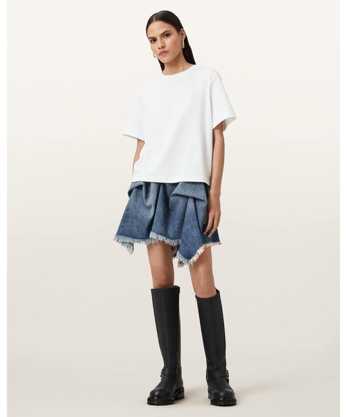 ALLSAINTS（オールセインツ）の「LISA BOXY CREW NECK T-SHIRT | LISA ボクシー クルー ネック Tシャツ（Tシャツ/カットソー・レディース・ホワイト・XS/S/M）」の5枚目の写真