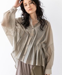 OSMOSIS | イレギュラーヘムタックシアーシャツ(シャツ/ブラウス)