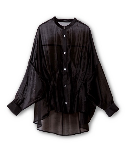 OSMOSIS（オズモーシス）の「イレギュラーヘムタックシアーシャツ（シャツ/ブラウス・レディース・ベージュ/ライトグリーン/ブラック・ONE SIZE）」の22枚目の写真