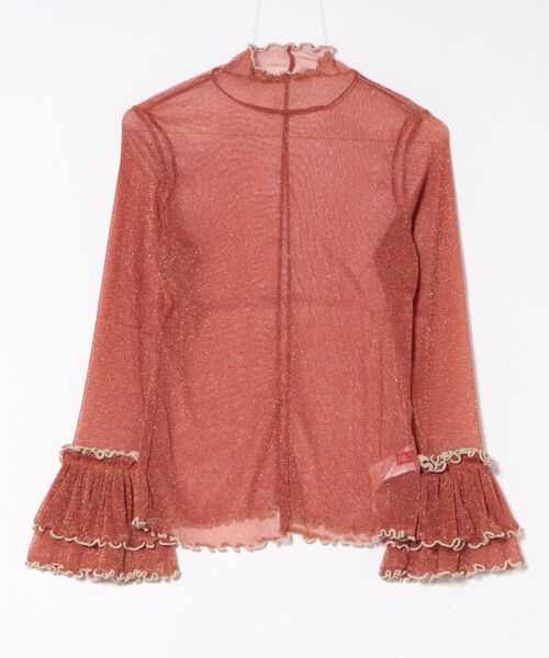 チャイハネ(チャイハネ)の「【チャイハネ】ラメリナインナートップス(Tシャツ/カットソー・レディース・ブルー/ピンク/ネイビー/オレンジ・FREE)」の1枚目の写真