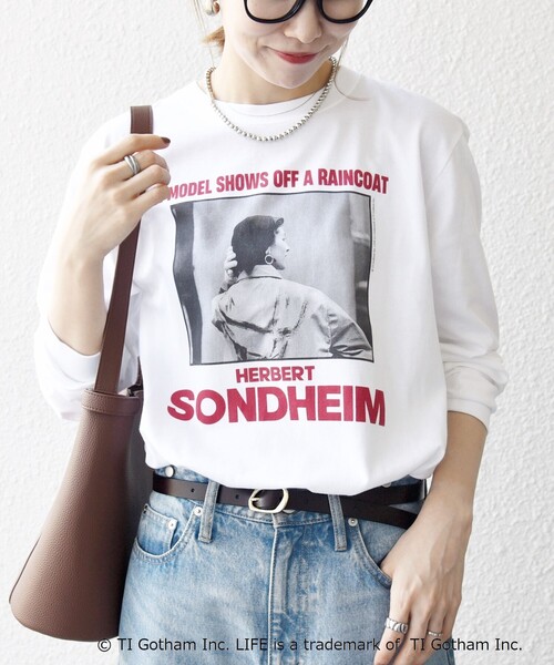 GOOD ROCK SPEED(グッドロックスピード)の「GOOD ROCK SPEED: LIFE PC フォト ロゴ プリント ロンTEE(Tシャツ/カットソー・レディース・ホワイト系1/ホワイト系2・ONE SIZE)」の2枚目の写真
