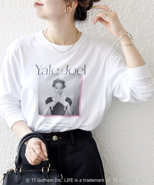 GOOD ROCK SPEED(グッドロックスピード)の「GOOD ROCK SPEED: LIFE PC フォト ロゴ プリント ロンTEE(Tシャツ/カットソー・レディース・ホワイト系1/ホワイト系2・ONE SIZE)」の1枚目の写真
