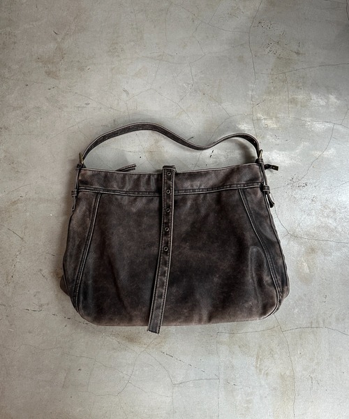 ADAMASTE SELECT ショルダーバッグ　ダークブラウン　完売品 ADAMASTE SELECT vintage like 2way shoulder bag