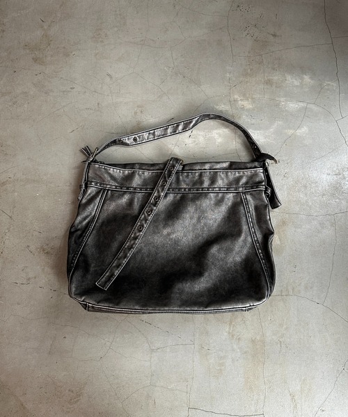 ADAMASTE（アダマスト）の「ADAMASTE SELECT vintage like 2way shoulder bag - ヴィンテージライク2wayショルダーバッグ（ショルダーバッグ・メンズ・ダークブラウン/ブラウン/シルバー/ブラック・FREE）」の5枚目の写真