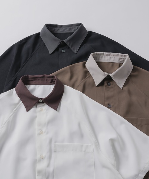 DOOPZ（ドープス）の「Dolman Drape Shirt - ドルマンドレープシャツ（シャツ/ブラウス・メンズ・ブラウン/ホワイト/ブラック・MEDIUM/LARGE/SMALL）」の15枚目の写真