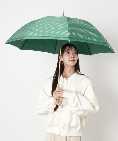 POLO RALPH LAUREN(ポロ ラルフ ローレン)の「長傘 雨傘 UV ”ドット ポロポニー刺繍”(長傘・レディース・サックスブルー/オリーブ/ネイビー・FREE)」の3枚目の写真