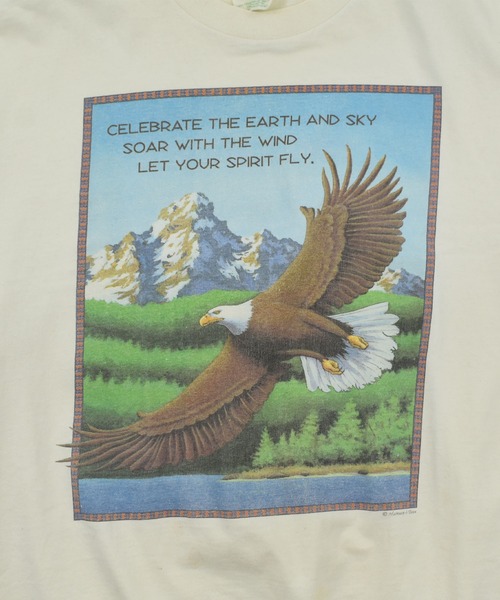 LABORATORY R(ラボラトリーアール)の「【USED】90’s Reflections organic “Eagle” アニマル Tシャツ(Tシャツ/カットソー・メンズ・ホワイト・XX-LARGE)」の2枚目の写真