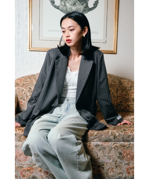 Smyeon（スミョン）の「Embroidery tailored jacket/刺繍入り