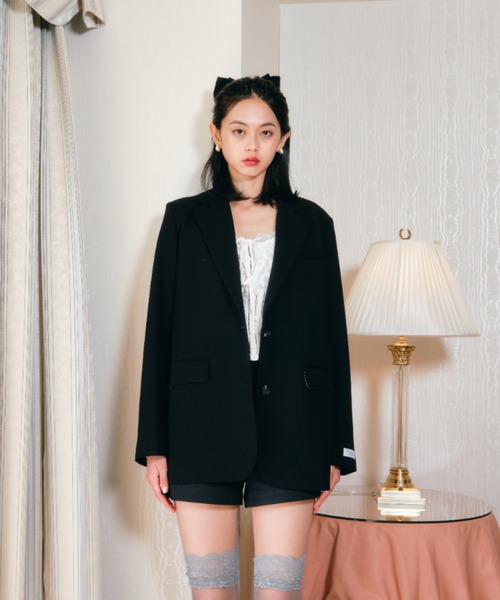 Smyeon（スミョン）の「Embroidery tailored jacket/刺繍入り