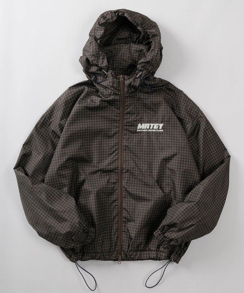 as know as モケチェックフードブルゾン as know as モケチェックフードブルゾン