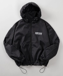 SlashDate（スラッシュデイト）の「【82】【MATEY】チェック カモフラ レオパード ストライプ フードショートブルゾン ワンポイント刺繍 ドローコード メンズ レディース ユニセックス 2026年春新カラー追加（ナイロンジャケット）」