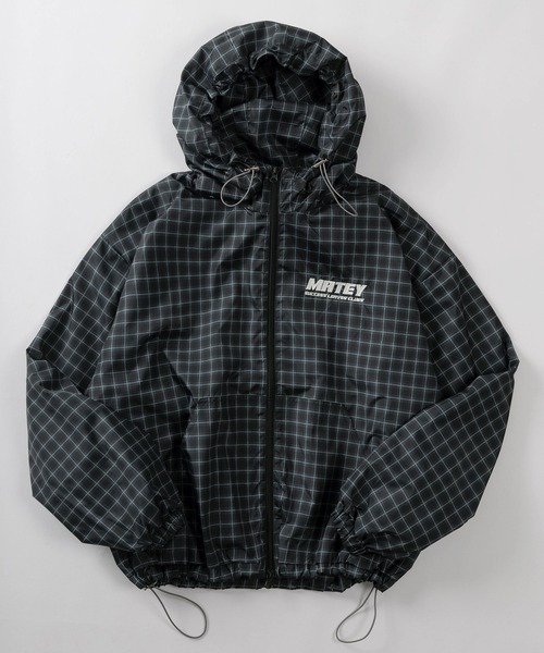 セール】【82】チェック フードショートブルゾン/ワンポイント