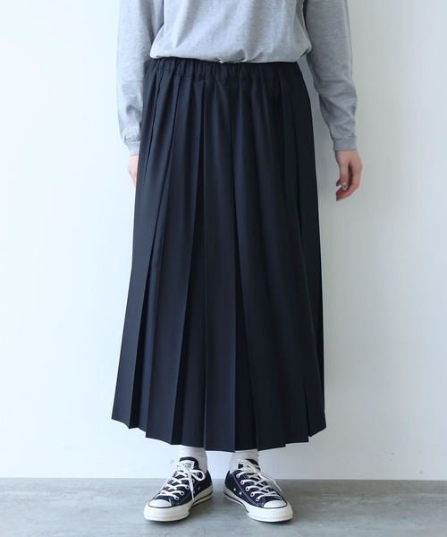 bulle de savon（ビュルデサボン）の「△T/R 太巾プリーツスカート（スカート・レディース・グレー/ブラック・FREE）」の2枚目の写真