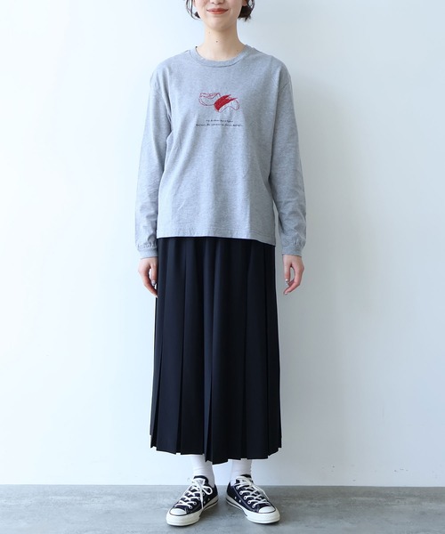 bulle de savon（ビュルデサボン）の「△T/R 太巾プリーツスカート（スカート・レディース・グレー/ブラック・FREE）」の20枚目の写真