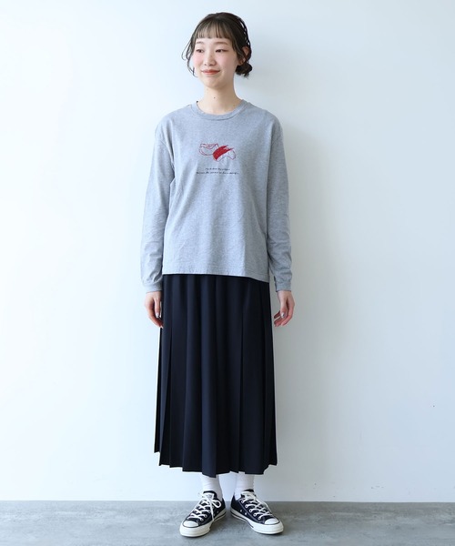 bulle de savon（ビュルデサボン）の「△T/R 太巾プリーツスカート（スカート・レディース・グレー/ブラック・FREE）」の21枚目の写真