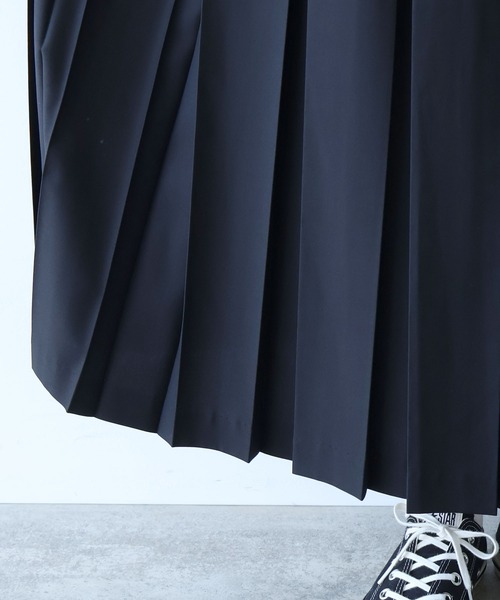 bulle de savon（ビュルデサボン）の「△T/R 太巾プリーツスカート（スカート・レディース・グレー/ブラック・FREE）」の3枚目の写真