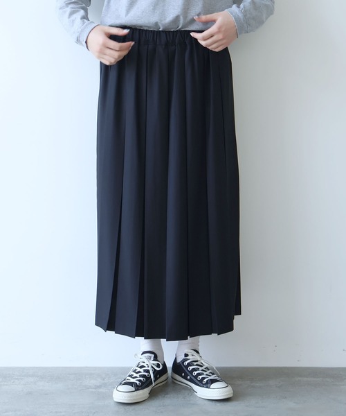 bulle de savon（ビュルデサボン）の「△T/R 太巾プリーツスカート（スカート・レディース・グレー/ブラック・FREE）」の17枚目の写真