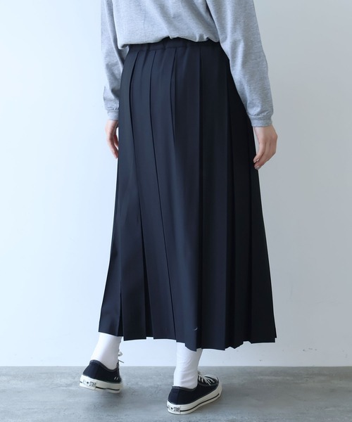bulle de savon（ビュルデサボン）の「△T/R 太巾プリーツスカート（スカート・レディース・グレー/ブラック・FREE）」の19枚目の写真