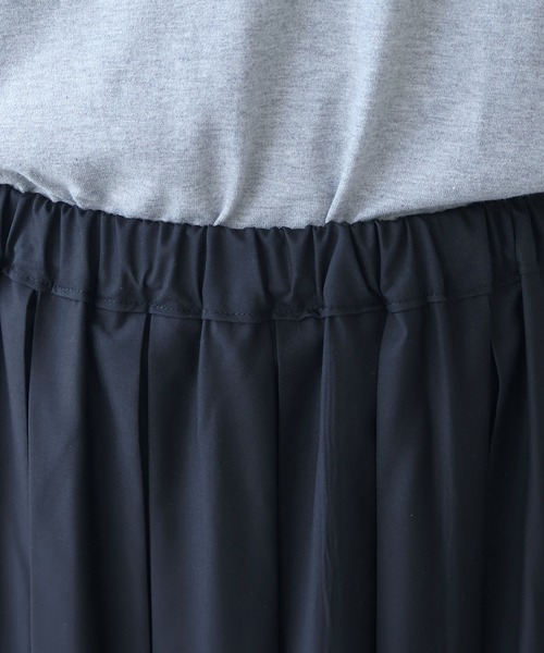 bulle de savon（ビュルデサボン）の「△T/R 太巾プリーツスカート（スカート・レディース・グレー/ブラック・FREE）」の4枚目の写真