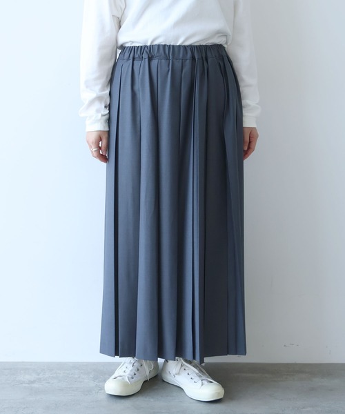 bulle de savon（ビュルデサボン）の「△T/R 太巾プリーツスカート（スカート・レディース・グレー/ブラック・FREE）」の8枚目の写真