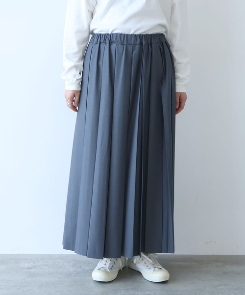 bulle de savon（ビュルデサボン）の「△T/R 太巾プリーツスカート（スカート・レディース・グレー/ブラック・FREE）」の11枚目の写真