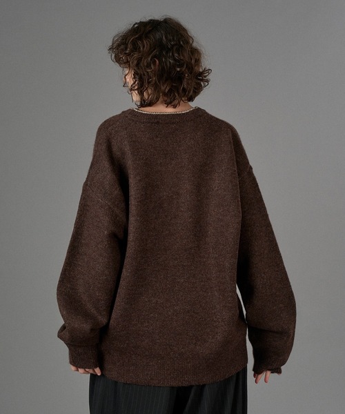セール】LOGO HENRY NECK KNIT / ロゴヘンリーネックニット（ニット