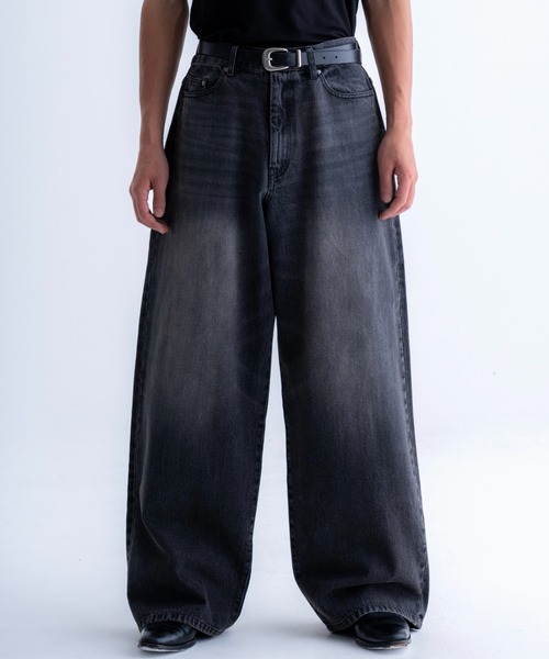 名*衛様 stein23ssOversized Single Breasted Vintage wide straight denim / ヴィンテージワイドストレートデニム