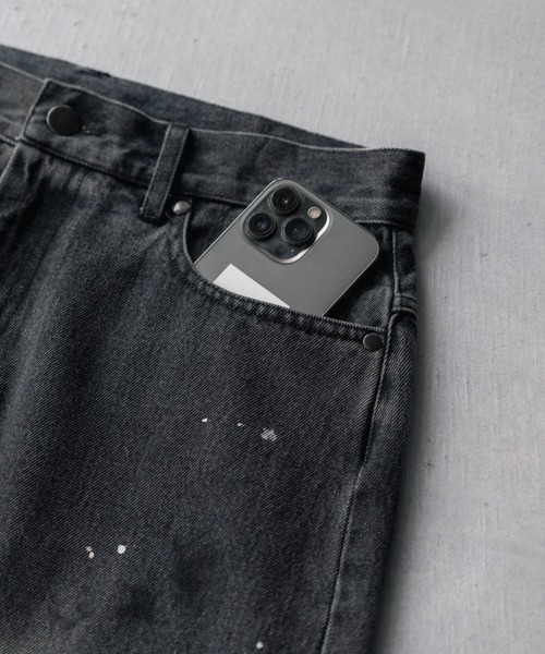 SINSS（シンス）の「Vintage wide straight denim / ヴィンテージワイドストレートデニム（デニムパンツ・メンズ・ブラック/ブラック系その他/ブルー系その他・X-SMALL/SMALL/MEDIUM/LARGE）」の16枚目の写真