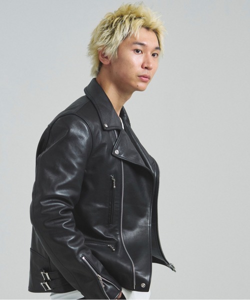 JACKROSE（ジャックローズ）の「JE-BUFFARO CALF　ダブルライダース（ライダースジャケット・メンズ・ブラック・XL/L/M/S）」の19枚目の写真