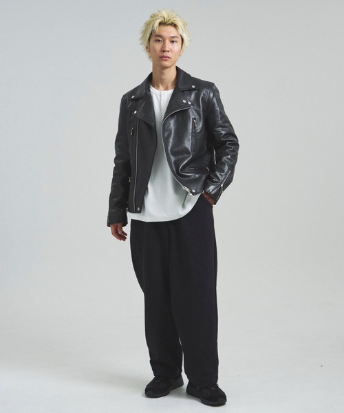 JACKROSE（ジャックローズ）の「JE-BUFFARO CALF　ダブルライダース（ライダースジャケット・メンズ・ブラック・XL/L/M/S）」の15枚目の写真