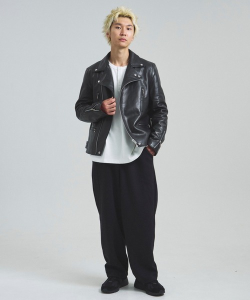 JACKROSE（ジャックローズ）の「JE-BUFFARO CALF　ダブルライダース（ライダースジャケット・メンズ・ブラック・XL/L/M/S）」の11枚目の写真