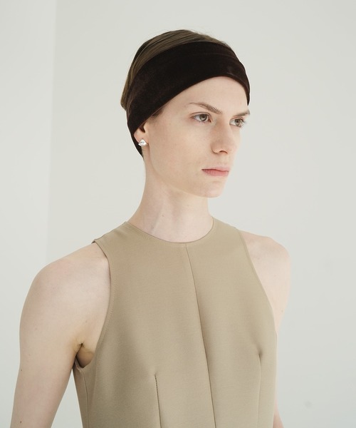 CLANE（クラネ）の「VELOUR HAIR BAND（ヘアバンド・レディース・ブラウン/ベージュ/ブラック・FREE）」の3枚目の写真