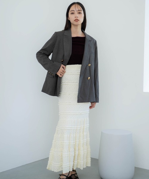 NOELA（ノエラ）の「【新色追加】ベロアドレープトップス（Tシャツ/カットソー・レディース・ブラック/ボルドー/ブラウン/ベージュ/チャコールグレー・フリー）」の18枚目の写真