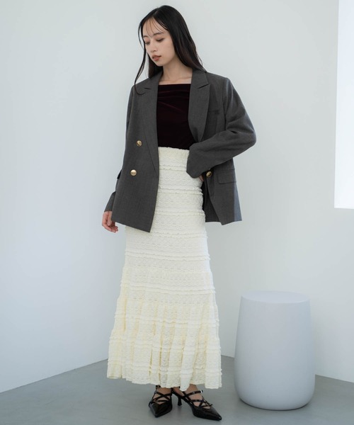 NOELA（ノエラ）の「【新色追加】ベロアドレープトップス（Tシャツ/カットソー・レディース・ブラック/ボルドー/ブラウン/ベージュ/チャコールグレー・フリー）」の19枚目の写真