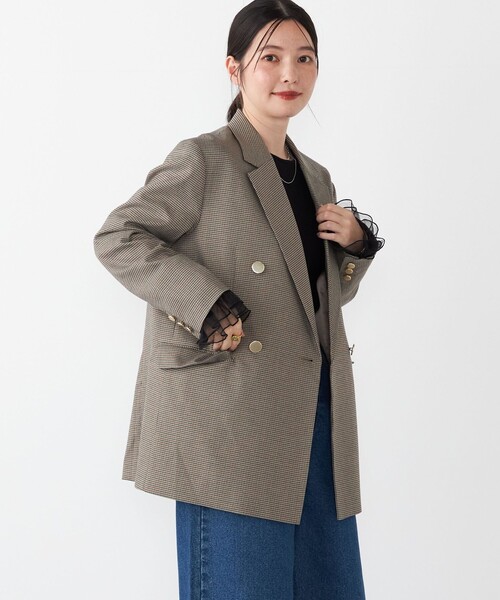 SHIPS Colors:〈手洗い可能〉無地 / チェック ダブル ボタン ブレザー
