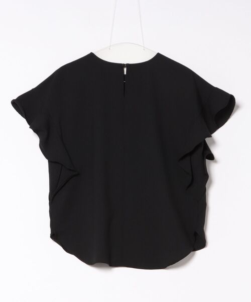 Jines（ジネス）の「リネンライク ラッフルスリーブブラウス【セットアップ可】（シャツ/ブラウス・レディース・ブラウン/ブラック・38）」の3枚目の写真