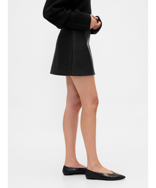 セール】ヴィーガンレザー ミニスカート・スコート（スカート）｜GAP