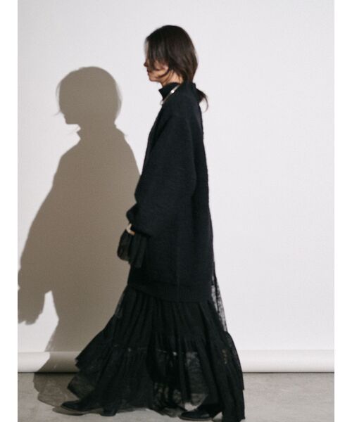 Htage（テージ）の「【Htage】バックスリットデザインビッグニット（ニット/セーター・レディース・アイボリー/ブラック・FREE）」の8枚目の写真