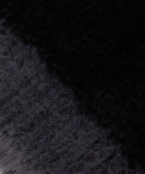 CITEN（シテン）の「<CITEN>スリムマフラー付きニットキャップ（ニットキャップ/ビーニー・レディース・ブラック/ネイビー・FREE）」の7枚目の写真