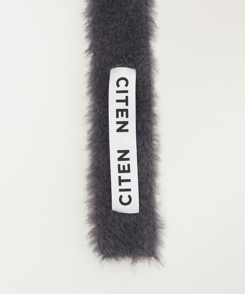 CITEN（シテン）の「<CITEN>スリムマフラー付きニットキャップ（ニットキャップ/ビーニー・レディース・ブラック/ネイビー・FREE）」の8枚目の写真