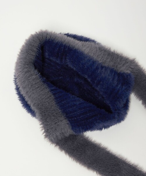 CITEN（シテン）の「<CITEN>スリムマフラー付きニットキャップ（ニットキャップ/ビーニー・レディース・ブラック/ネイビー・FREE）」の9枚目の写真