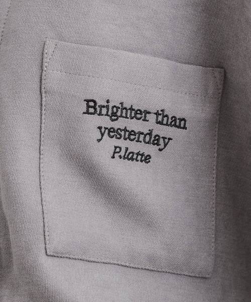 PINK-latte（ピンクラテ）の「シャツドッキング長袖プルオーバー（Tシャツ/カットソー・キッズ・ライトグレー/アイボリー/サックスブルー・13/14/15 /16）」の18枚目の写真