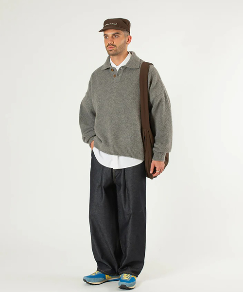 WISM(ウィズム)の「Estudio Niksen / エストゥディオ・ニクセン Knit Polo Sweater(ニット/セーター・メンズ・チャコールグレー・FREE)」の14枚目の写真