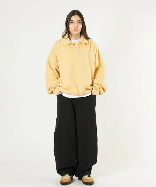 WISM(ウィズム)の「Estudio Niksen / エストゥディオ・ニクセン Knit Polo Sweater(ニット/セーター・メンズ・チャコールグレー・FREE)」の15枚目の写真