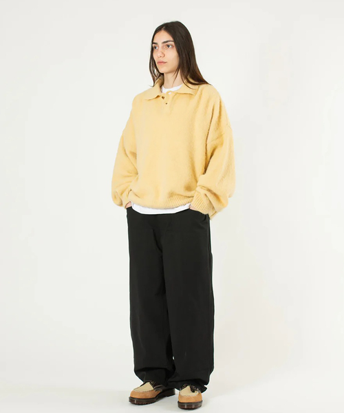WISM(ウィズム)の「Estudio Niksen / エストゥディオ・ニクセン Knit Polo Sweater(ニット/セーター・メンズ・チャコールグレー・FREE)」の16枚目の写真