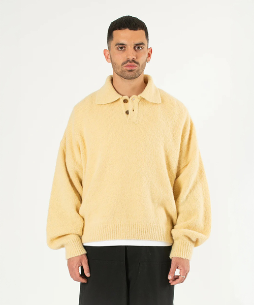 WISM(ウィズム)の「Estudio Niksen / エストゥディオ・ニクセン Knit Polo Sweater(ニット/セーター・メンズ・チャコールグレー・FREE)」の20枚目の写真