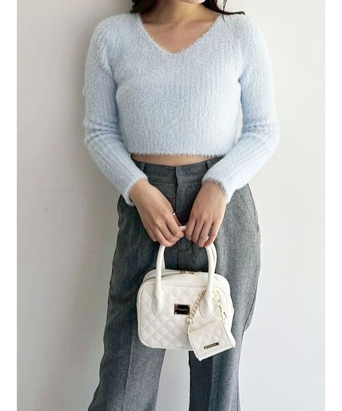 MERCURYDUO(マーキュリーデュオ)の「ウールライクセンタープレスワイドパンツ(その他パンツ・レディース・グレー/ブラック・MEDIUM/SMALL)」の15枚目の写真