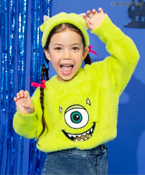 ディズニーキャラクター 「マイク」「サリー」/シャギーニット（ニット