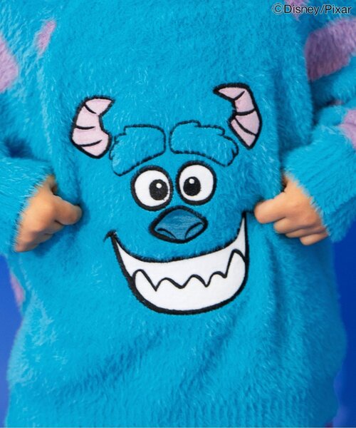 Disney（ディズニー）の「ディズニーキャラクター 「マイク」「サリー」/シャギーニット（ニット/セーター・キッズ・ブルー/ライム・90/100/120）」の7枚目の写真