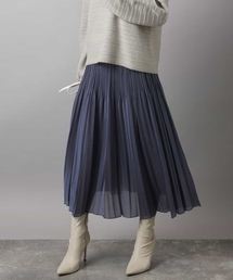 MK MICHEL KLEIN | ブライトシアープリーツスカート/洗える(スカート)